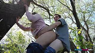 Why every young guy craves mature woman's outdoor rough forest fuck?