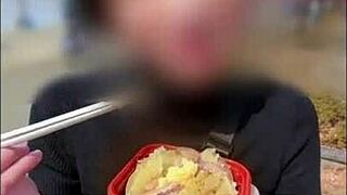 Cheating Japanese Boss Wife Creampied Hard by Subordinate on Cherry Blossom Date