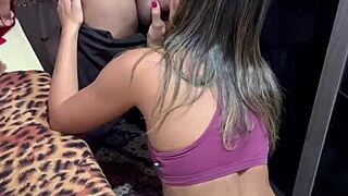 belinha gets adventurous with two hung studs in the morning fucking her tight spots wild