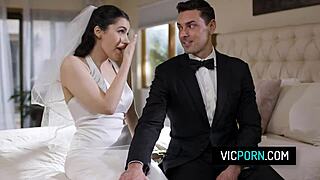 Hot Italian bride Valentina Nappi takes rough anal right on her wedding day