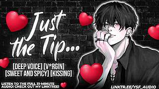 guy moans first time roleplay with your huge cock boyfriend audio