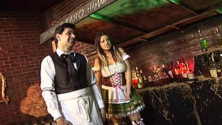 a pretty fraulein joins cute blonde for a fun threesome get-together