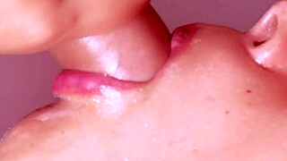 i blast cute step sister's face with huge facial close-up pt2