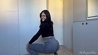 latina babe with big ass rides monster cock for best anal ever