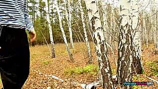 Why every young guy craves mature woman's outdoor rough forest fuck?