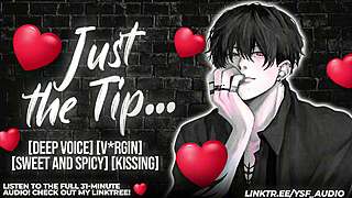 guy moans first time roleplay with your huge cock boyfriend audio