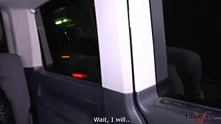 Wild Russian Skinny Deepthroats Huge Cock In Taxi Then Gets Cum On Ass Before Boot