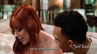 Busty redhead mother-in-law rides my cock cowgirl style while daddy's clueless about her favorite color