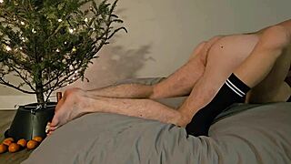 did sexy petite stepsis orgasm hard in underwear on christmas eve?