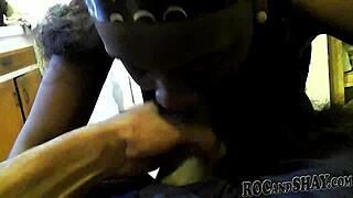 Ebony Wife Assfucked Lover in Kitchen Cum Blast