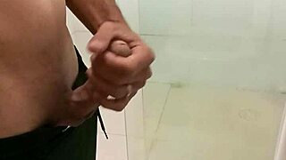 Skinny Amateur Strokes Monster Cock to Huge Cumshot