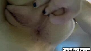 nadia looks so sexy masturbating in the bath with rubber duckies