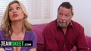 Hey stepdaughter wanna be our breeding sex toy with stepmom dad in taboo threesome?