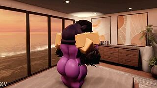 robloc raven team leader hangs with neighbor 😏👫