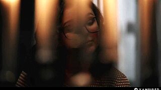 picture this nerdy girl mesmerized by sexy blonde vampire in gothic manor as she rips clothes for wet pussy licking domination