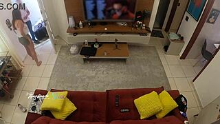 hey thay ksada's hot latina wife gets spotted by delivery boy and lets him suck her big natural tits on the sofa