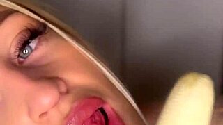 uhh i'm that horny college slut sucking this banana like crazy