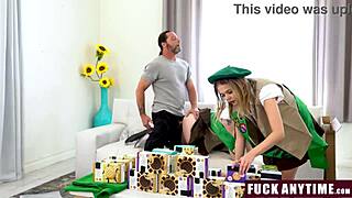 Stepdaughters Suck Stepdads' Cocks While Selling Cookies in Freeuse Fuckanytime Frenzy!