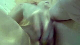 nadia looks so sexy masturbating in the bath with rubber duckies