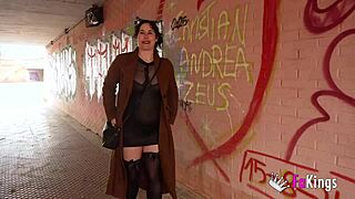 Emmita Smile's huge boobs bounce as she seduces young guy with wild milf sex