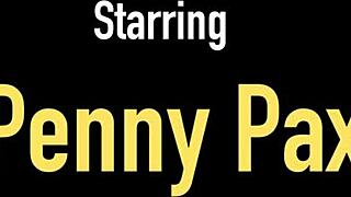 Redhead Penny Pax spreads trimmed pussy lips in solo masturbation, fingering big clit to juicy orgasm on camera.