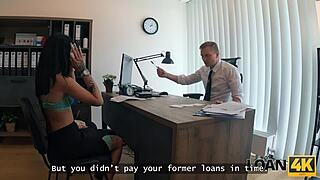 Loan4K. Czech brunette teen loves getting wet pussy fucked on office desk till cum covered in reality casting