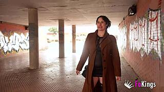 Emmita Smile's huge boobs bounce as she seduces young guy with wild milf sex