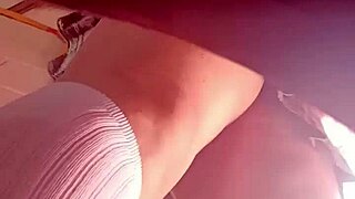 i couldn't believe this latina student's short tennis skirt hid such a perfect upskirt view