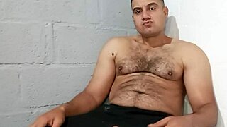 yuri gaúcho's monster brazilian bear cock throbs as he pounds it hard and blasts cum everywhere man