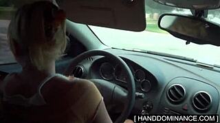 daddy how does it feel when blondie jerks your huge cock with her big ass out?