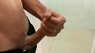 Skinny Amateur Strokes Monster Cock to Huge Cumshot