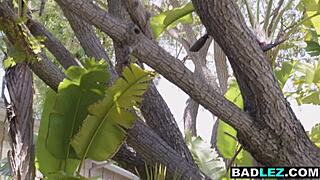 Peeping Babysitter Railed Threesome Busty Milfs Strapon