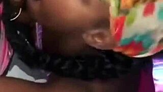 She drops to her knees for a sloppy blowjob in Kansas City