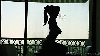 big titty goth egg bounces wildly on huge dildo ride shaking her shaved ass and tits!