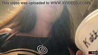 public starbucks toilet blowjob 😩 then cumwalk sipping coffee with facial dripping everywhere 👅💦