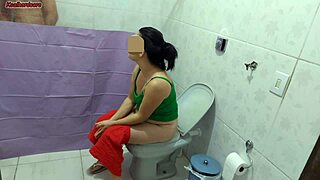 Madrasta Spies on Enteado Bathing Behind Curtain in Brazilian Milf Taboo Tease