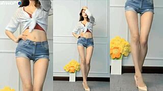 korean cutie dances sexy with big tits bouncing intriguing moves that tease