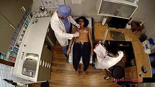 spy cam catches mia sanchez spreading for doctor exam