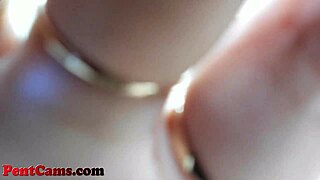 cute teen blonde big natural tits masturbates webcam panties glasses