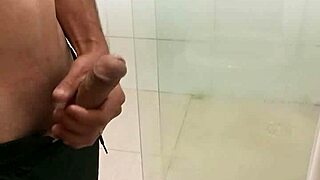 Skinny Amateur Strokes Monster Cock to Huge Cumshot