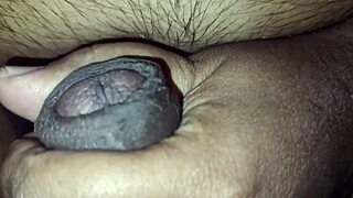 close-up monster cock foreskin peehole play slow motion intense cum explosion