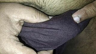 close-up monster cock foreskin peehole play slow motion intense cum explosion
