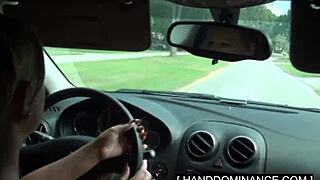 daddy how does it feel when blondie jerks your huge cock with her big ass out?