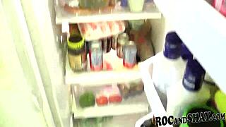 Ebony Wife Assfucked Lover in Kitchen Cum Blast