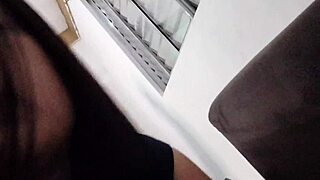 brazilian wife flashes curvy ass at horny technician