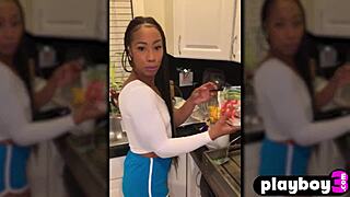 after playboy petite black milf misty stone pleasures herself solo