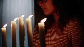 picture this nerdy girl mesmerized by sexy blonde vampire in gothic manor as she rips clothes for wet pussy licking domination