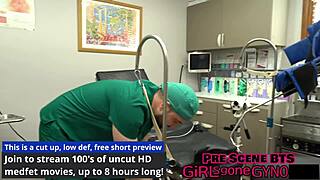 A stimulating exam has Mara Luv moaning with vibrator on her shaved pussy and pierced nipples close-up