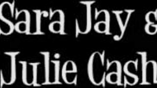 Julie Cash and her lesbian lover dildo fuck wet pussies hard