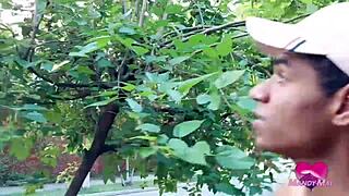 milf's tight ass gapes on huge black cock with farts and creampie